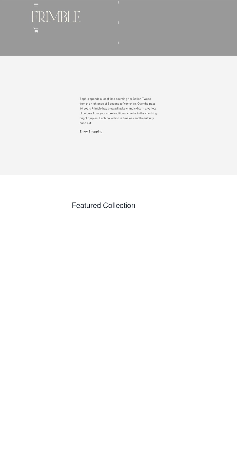 frimble.com shopify website screenshot