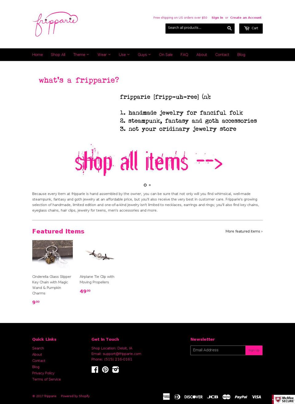 fripparie.com shopify website screenshot