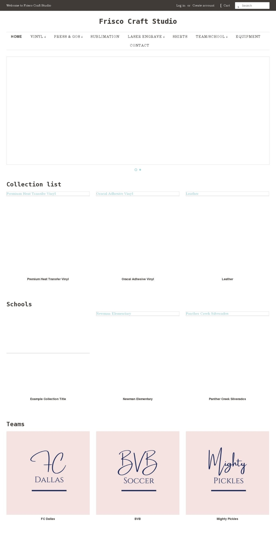 friscocraftstudio.com shopify website screenshot