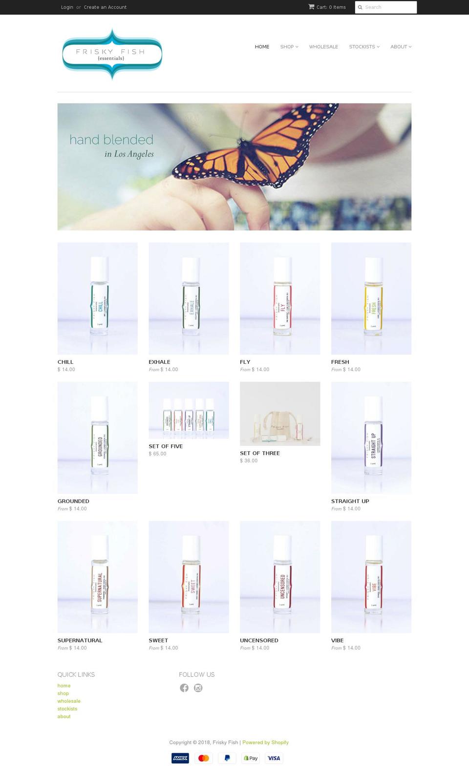 friskyfishla.com — Shopify storefront screenshot