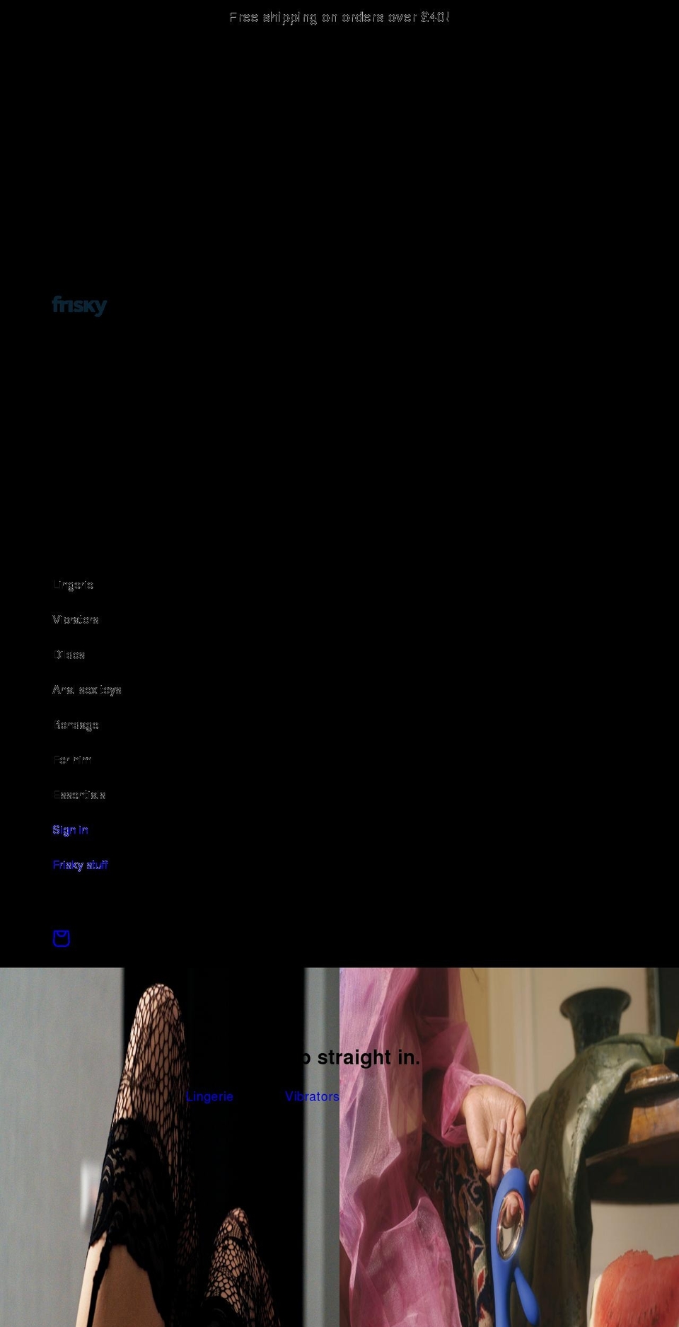 friskyshop.co.uk shopify website screenshot