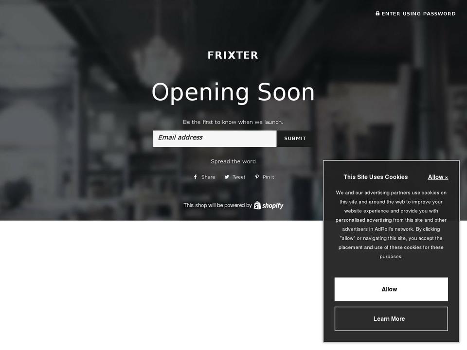frixter.com — Shopify storefront screenshot