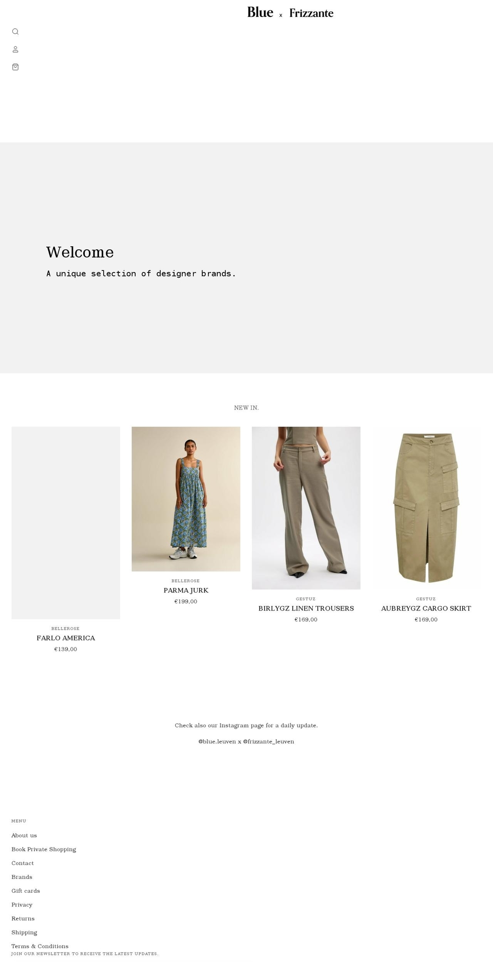 frizzante.shop shopify website screenshot