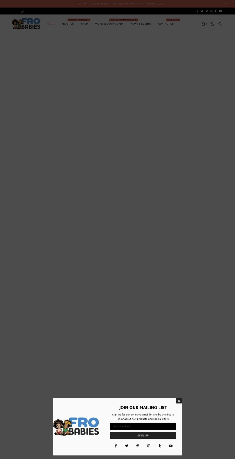 frobabies.com shopify website screenshot
