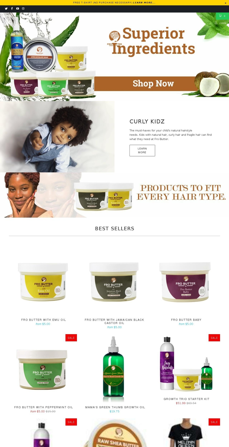 frobutter.com shopify website screenshot