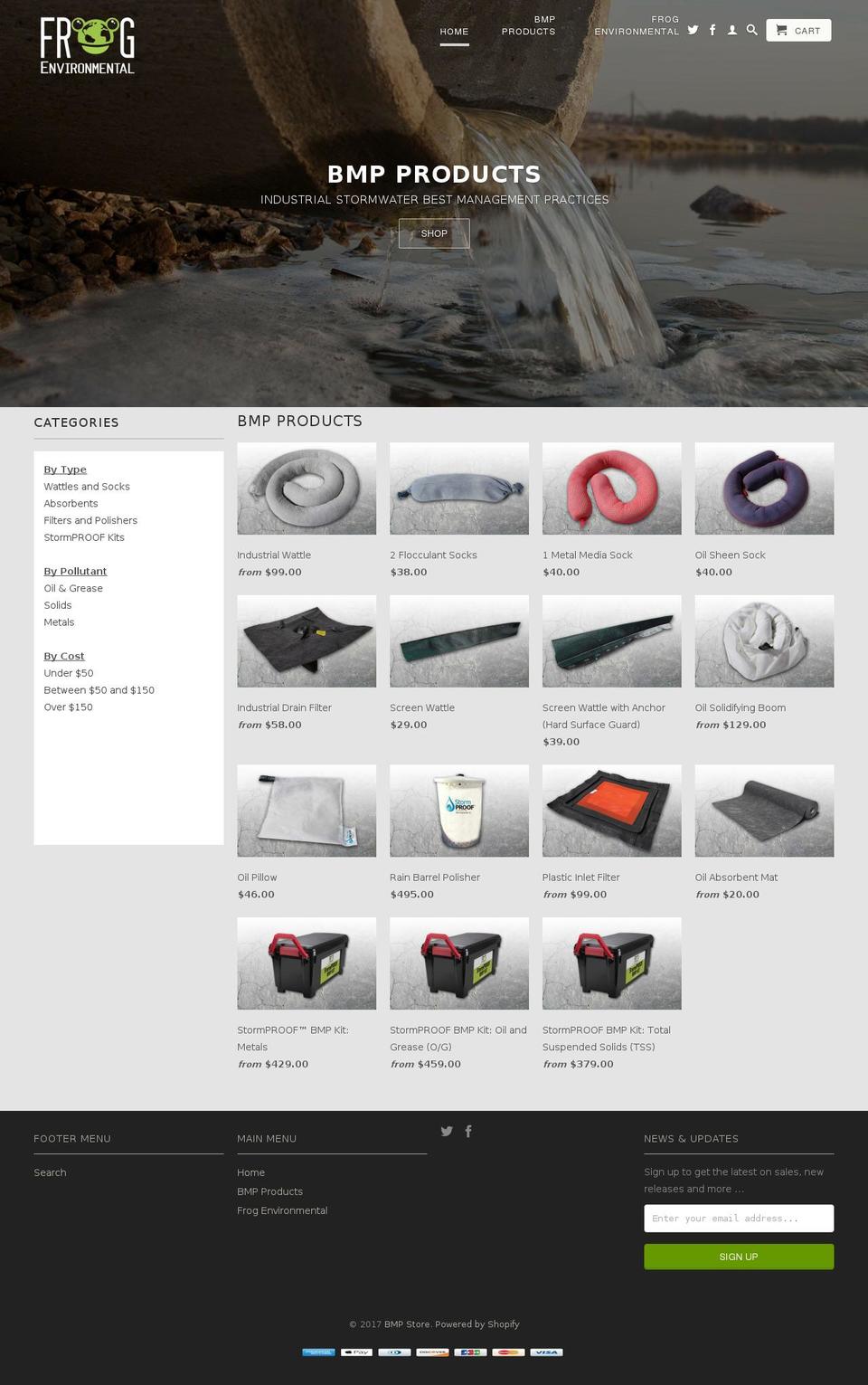 frogbmpstore.com shopify website screenshot