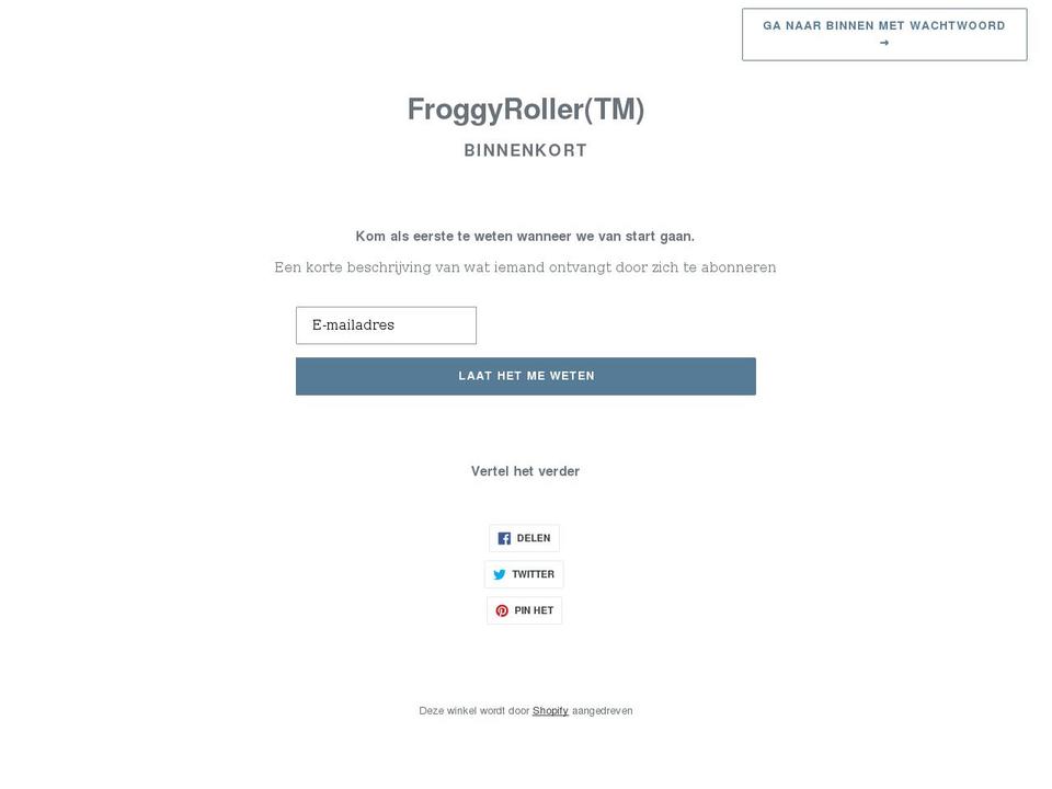 froggyroller.com shopify website screenshot