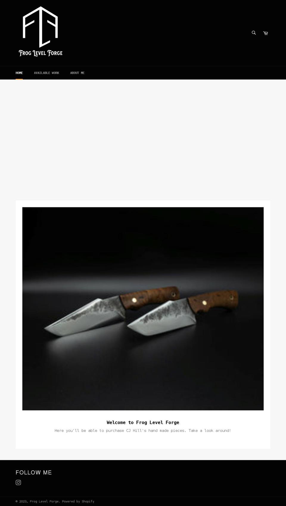 froglevelforge.com shopify website screenshot
