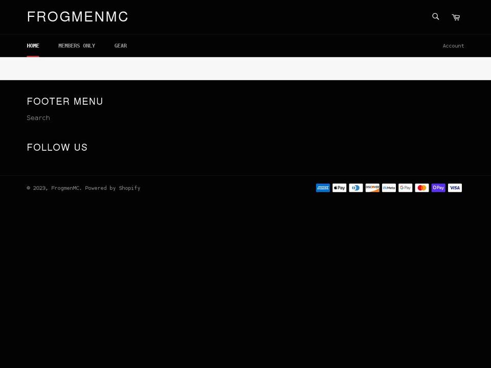 frogmenmc.shop shopify website screenshot