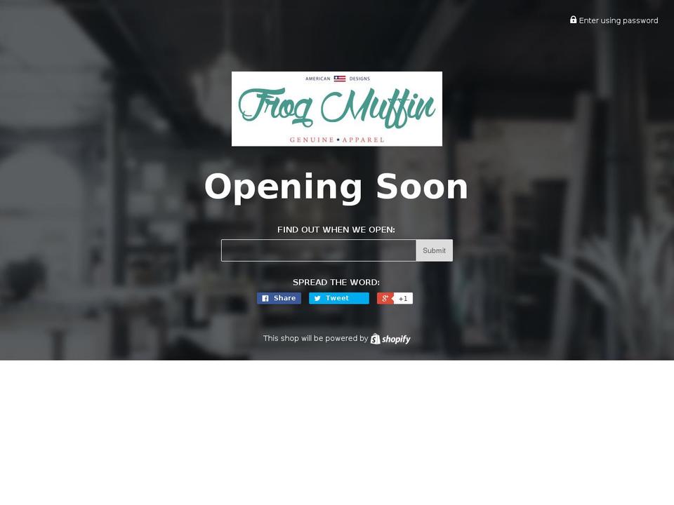 frogmuffin.com shopify website screenshot