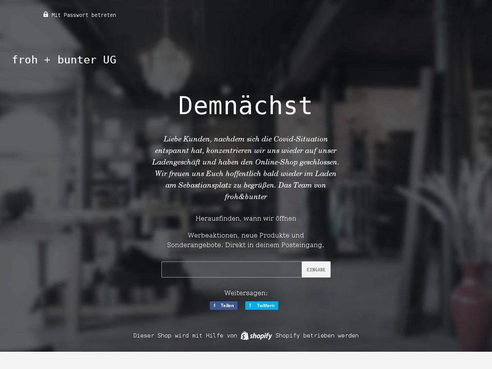 froh-und-bunter.net shopify website screenshot