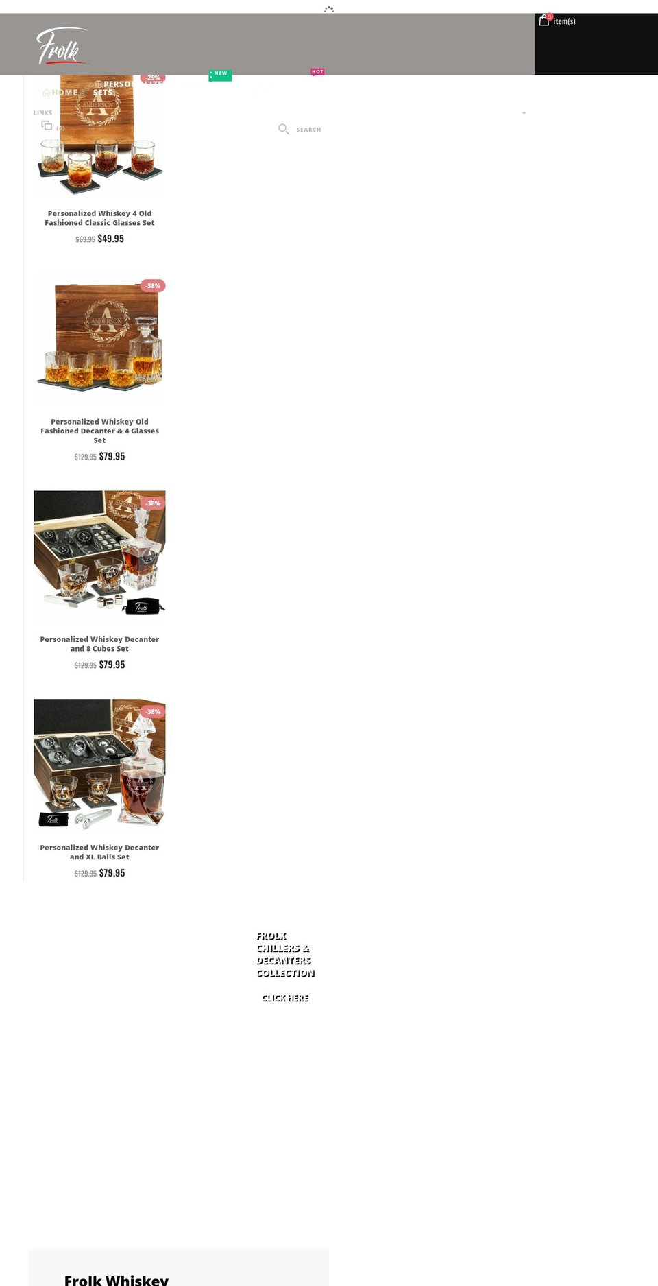 frolk.com shopify website screenshot