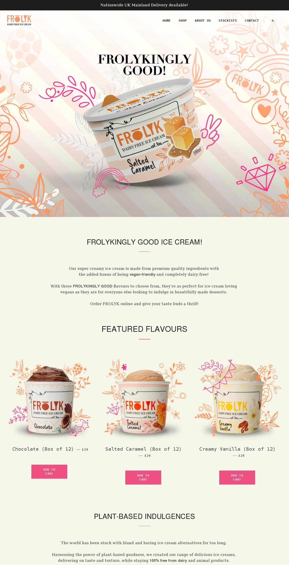 frolyk.co.uk shopify website screenshot