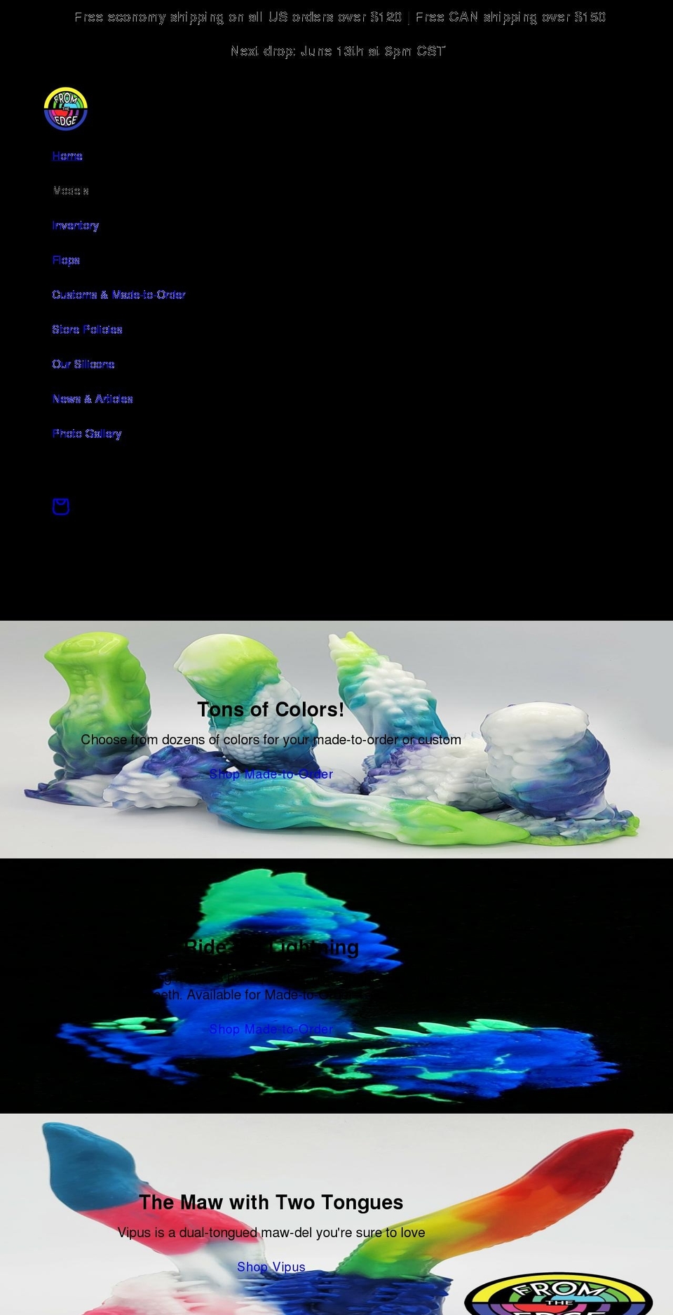 from-the-edge.net shopify website screenshot