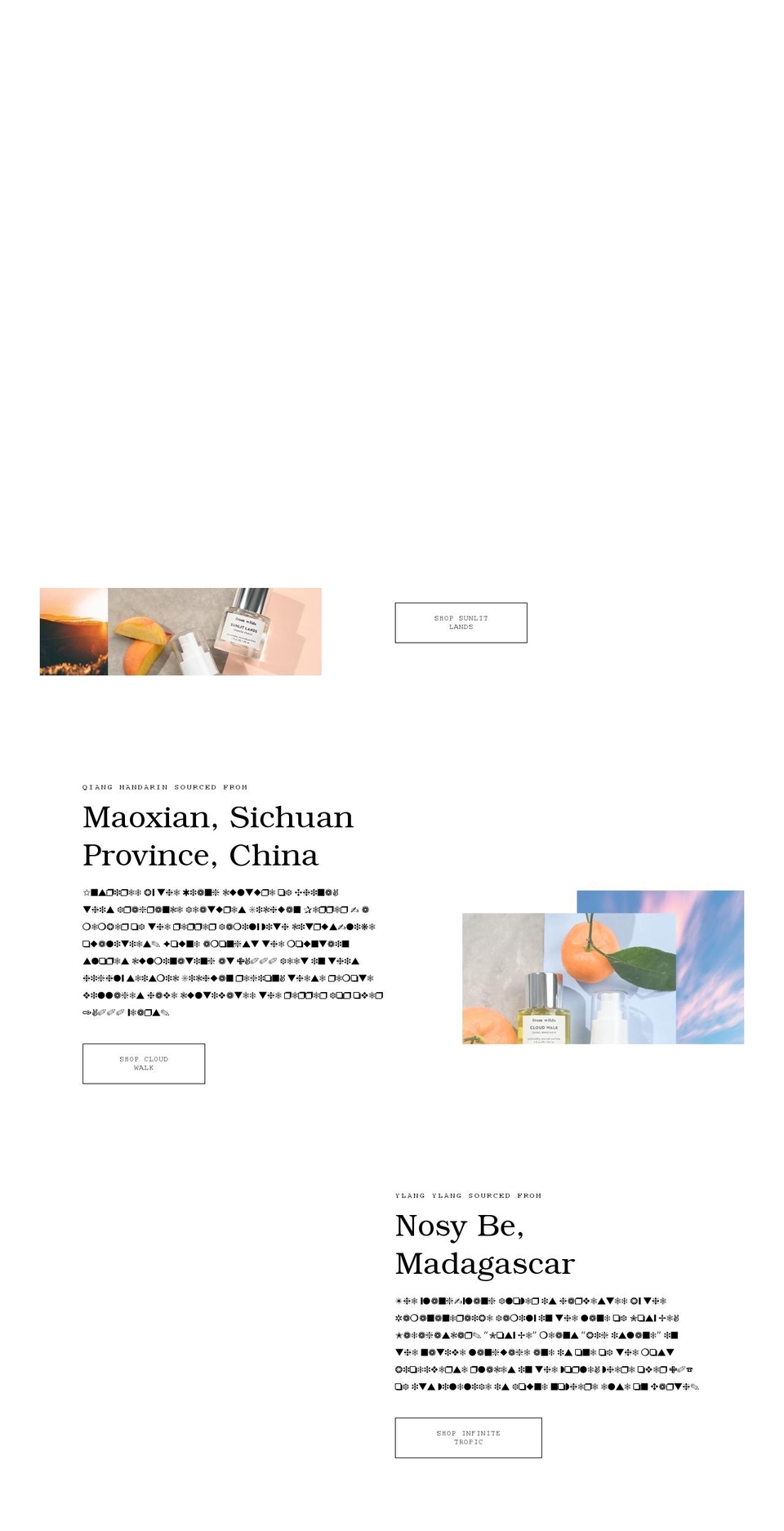 from-wilds.com shopify website screenshot