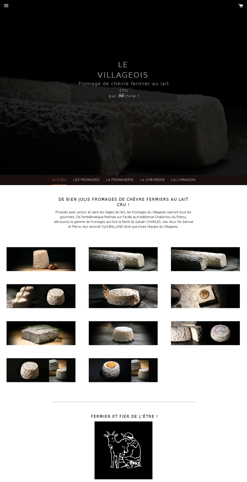 fromagerie-levillageois.com shopify website screenshot