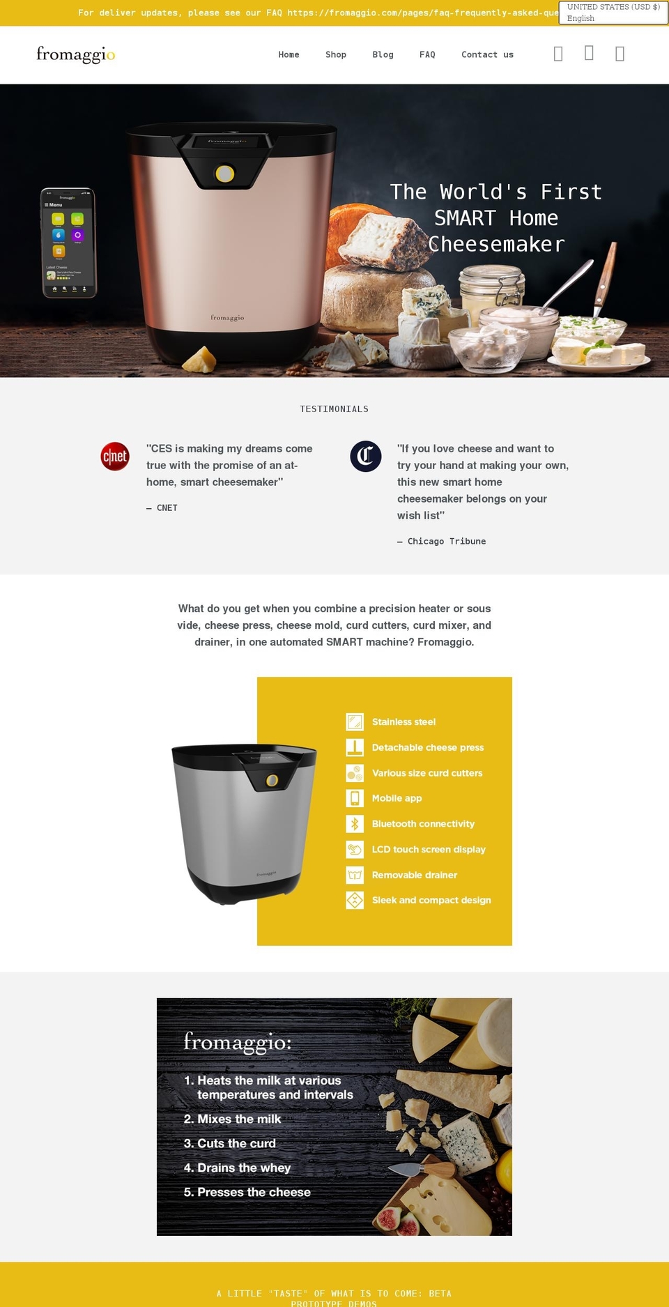 fromaggio.com shopify website screenshot