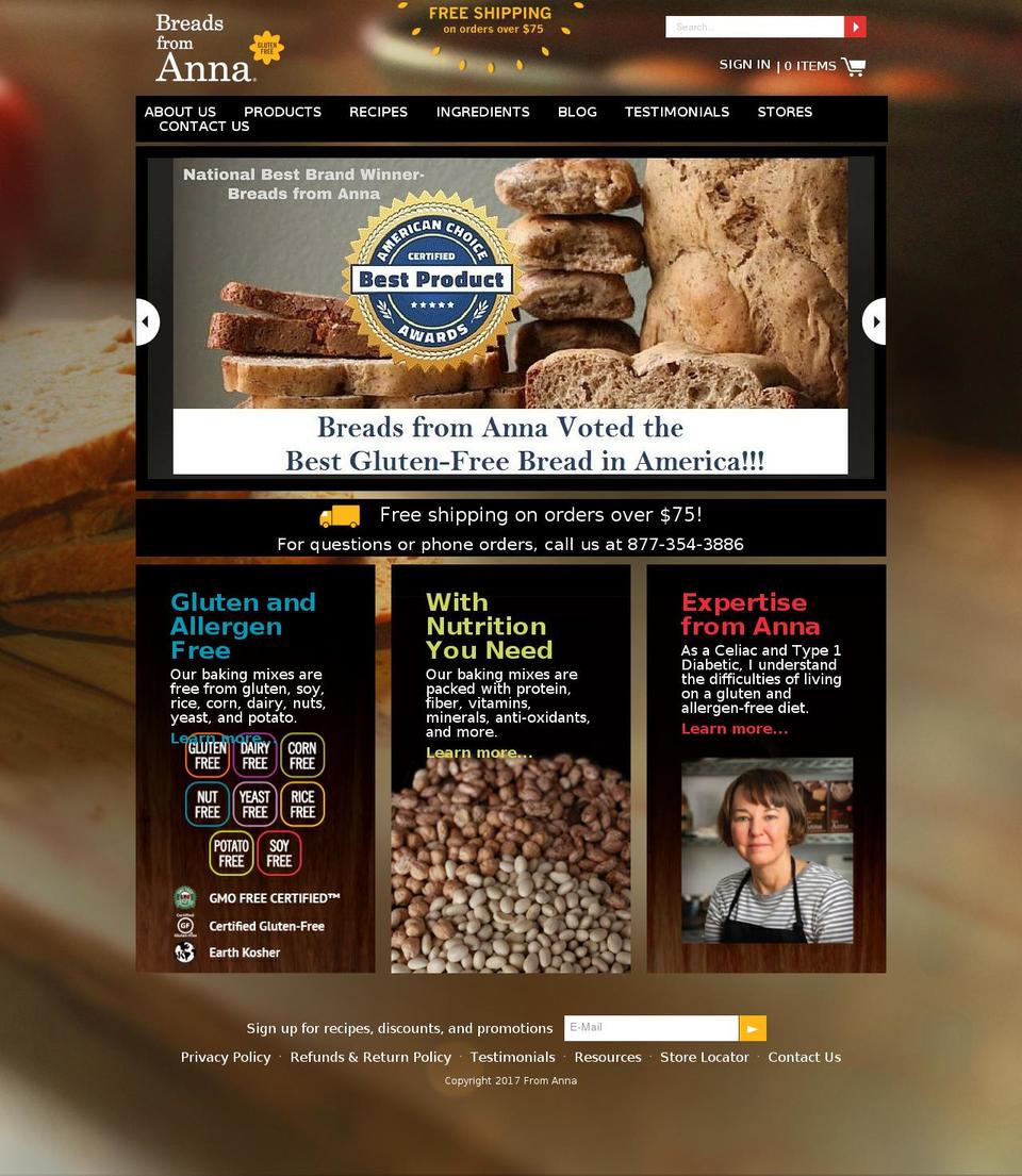 fromanna.com shopify website screenshot
