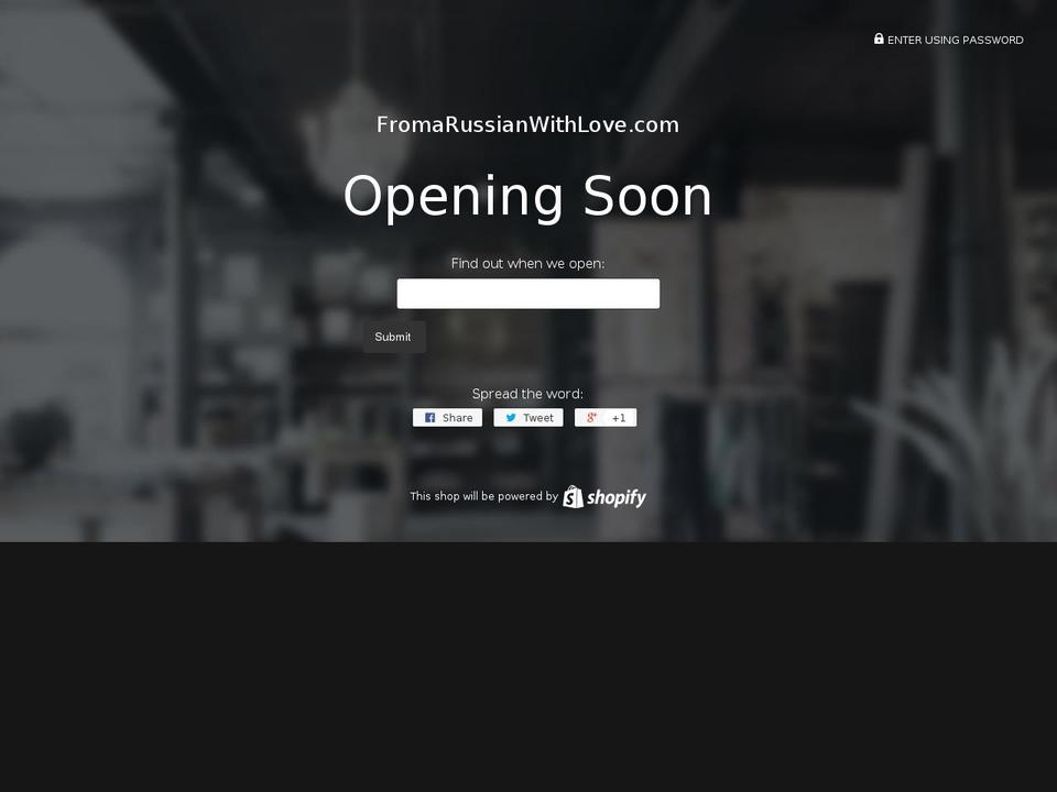 fromarussianwithlove.com shopify website screenshot