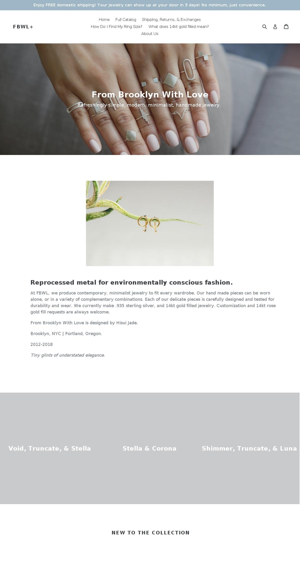 frombrooklynwlove.com — Shopify storefront screenshot