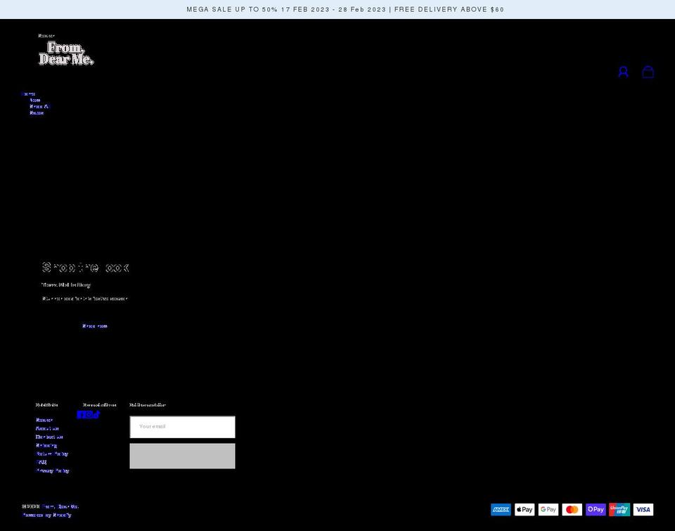fromdearme.com shopify website screenshot