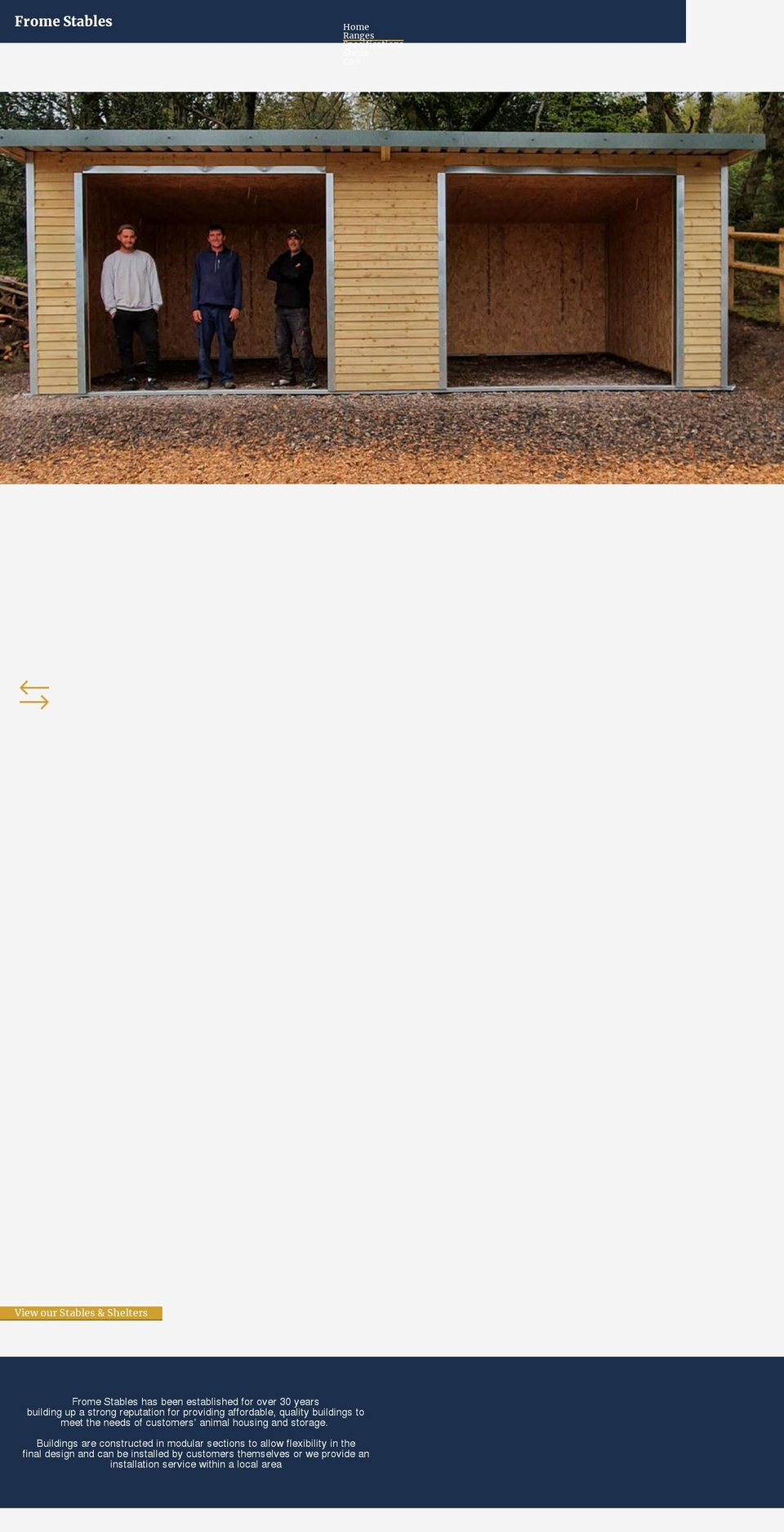 fromestables.co.uk shopify website screenshot