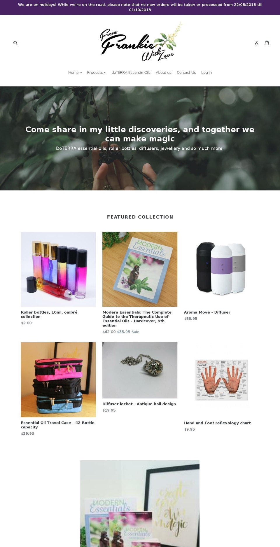 fromfrankiewithlove.com.au shopify website screenshot