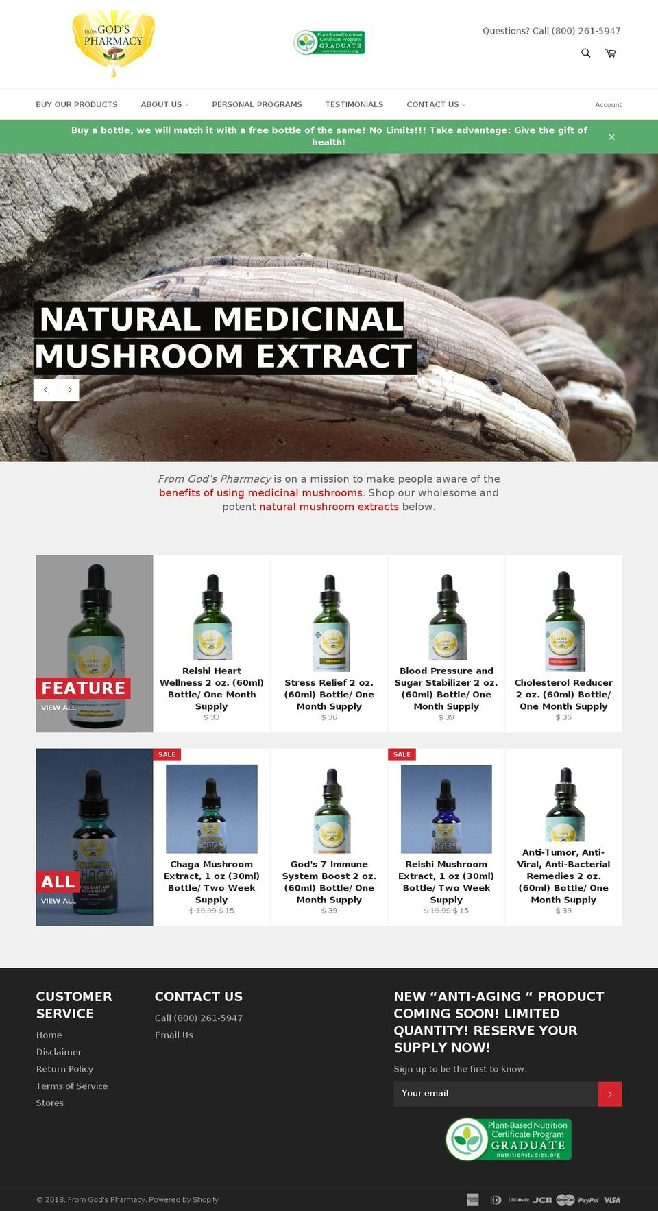 fromgodspharmacy.com — Shopify storefront screenshot