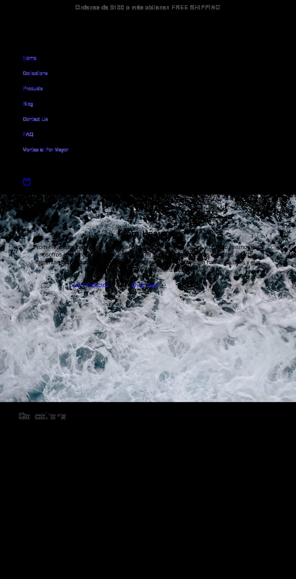 fromheavenn.com shopify website screenshot