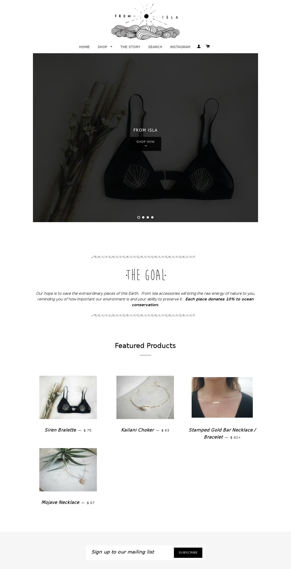 fromisla.com shopify website screenshot