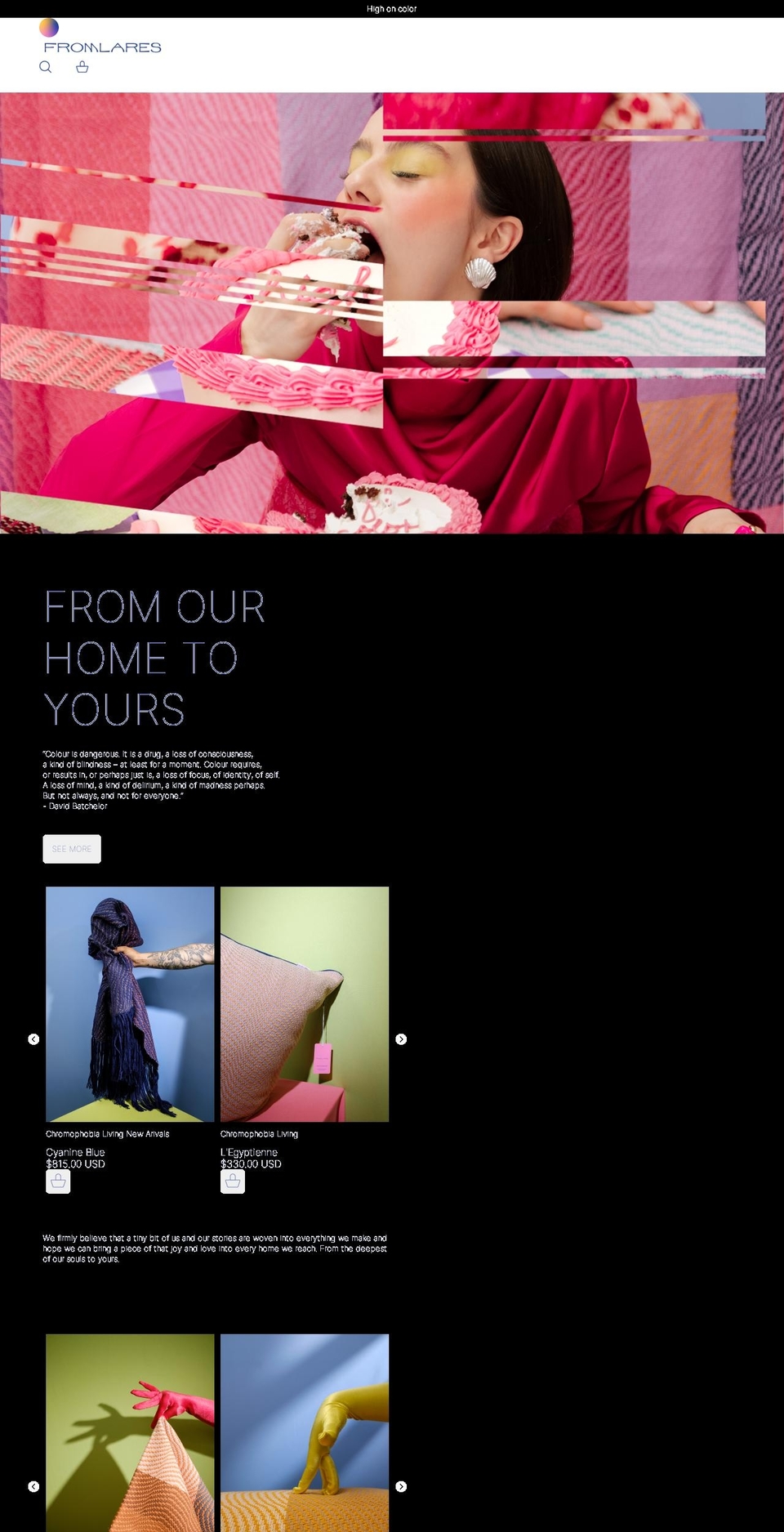 fromlares.com shopify website screenshot