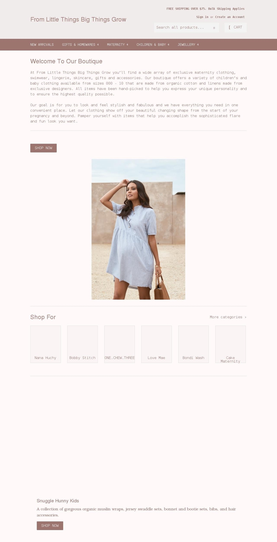 fromlittlethingsbigthingsgrow.com.au shopify website screenshot