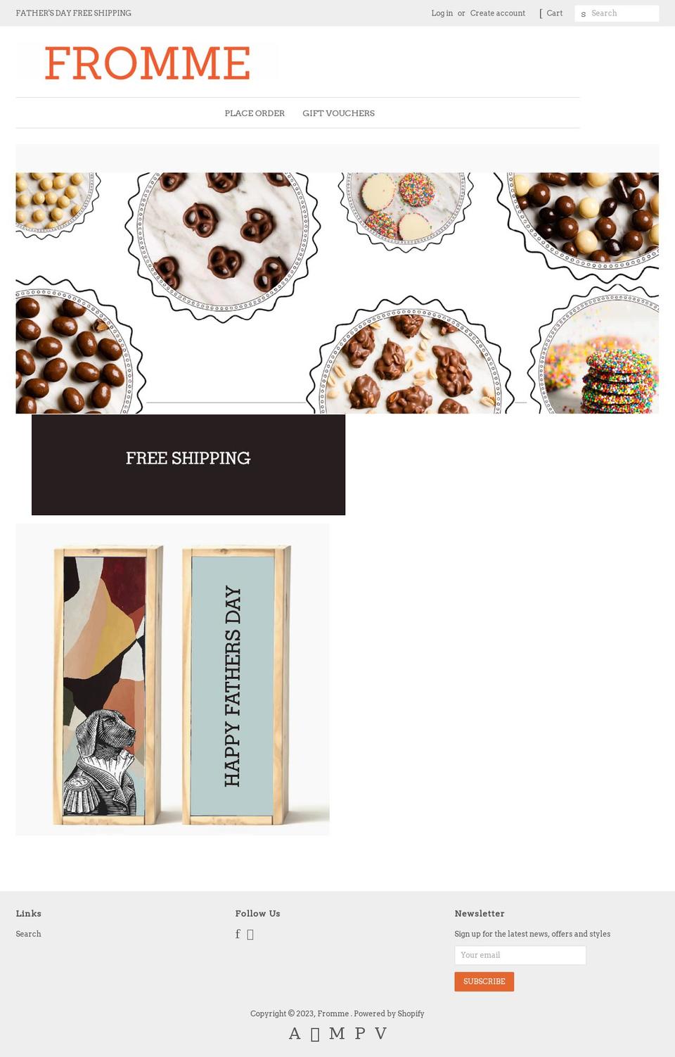 fromme.com.au shopify website screenshot