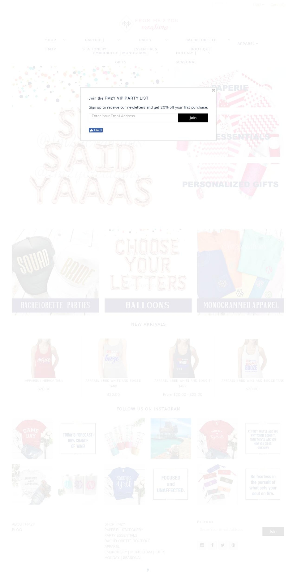 fromme2youcreations.com — Shopify storefront screenshot