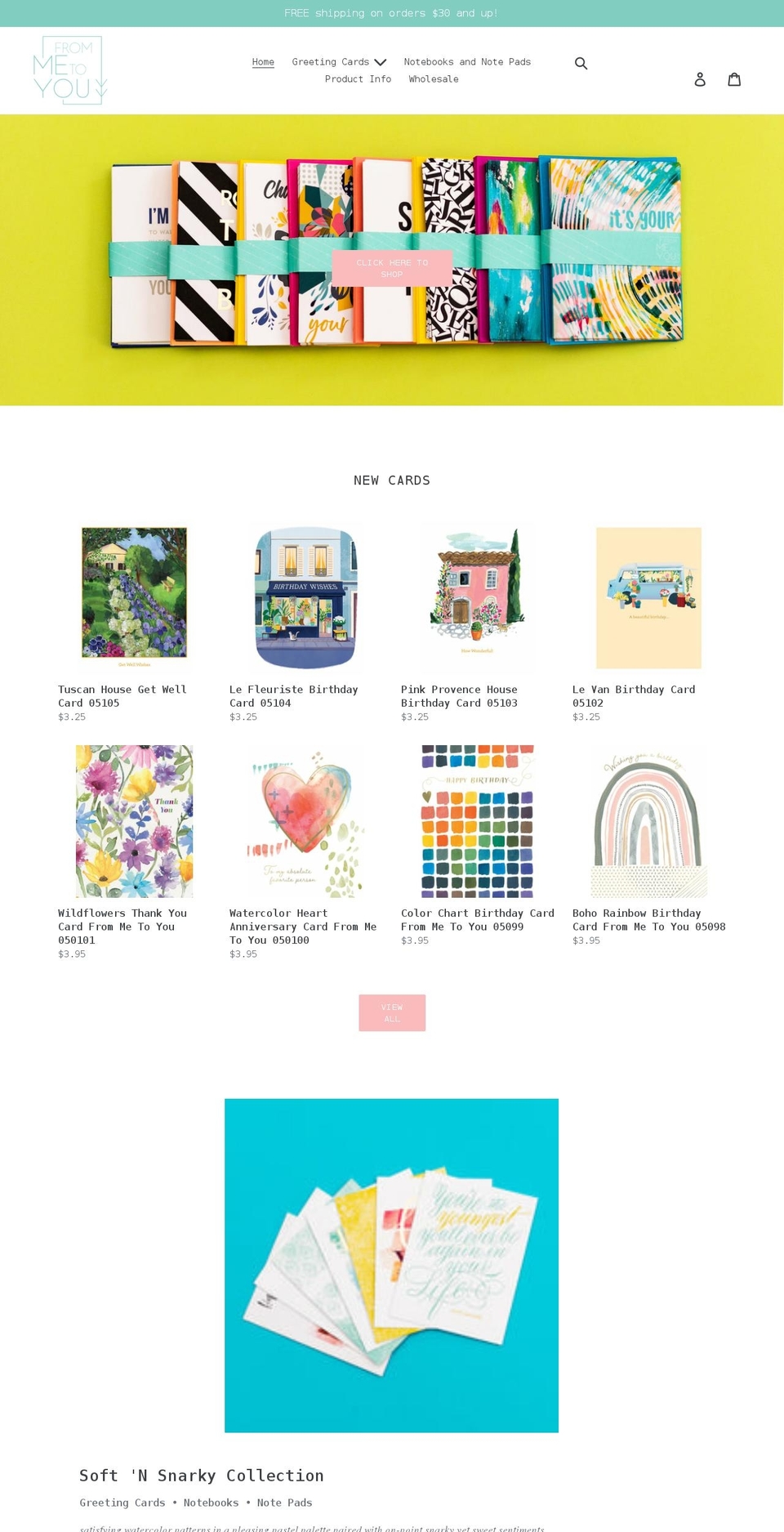 frommetoyougreetings.com shopify website screenshot
