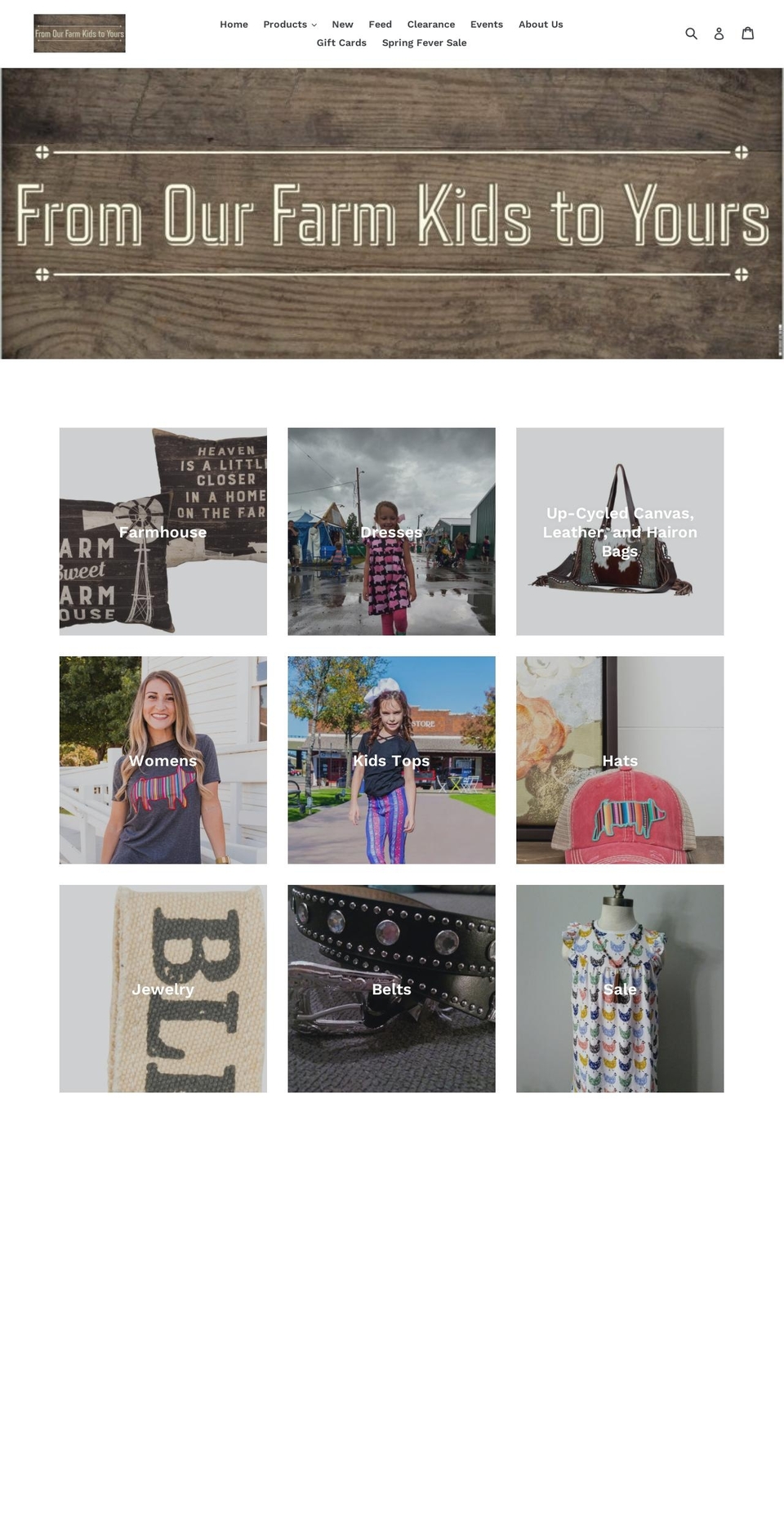 fromourfarmkidstoyours.com shopify website screenshot