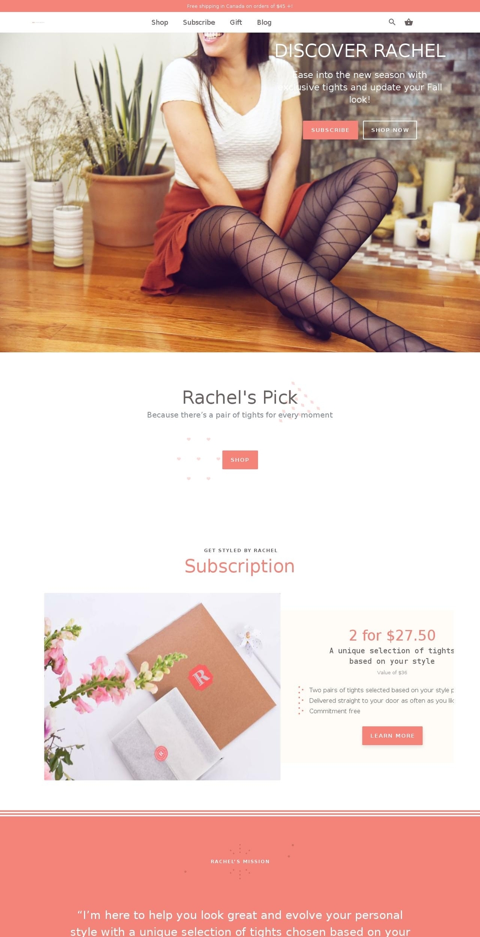 Shelly 0.1.1 - PROD Shopify theme site example fromrachel.com