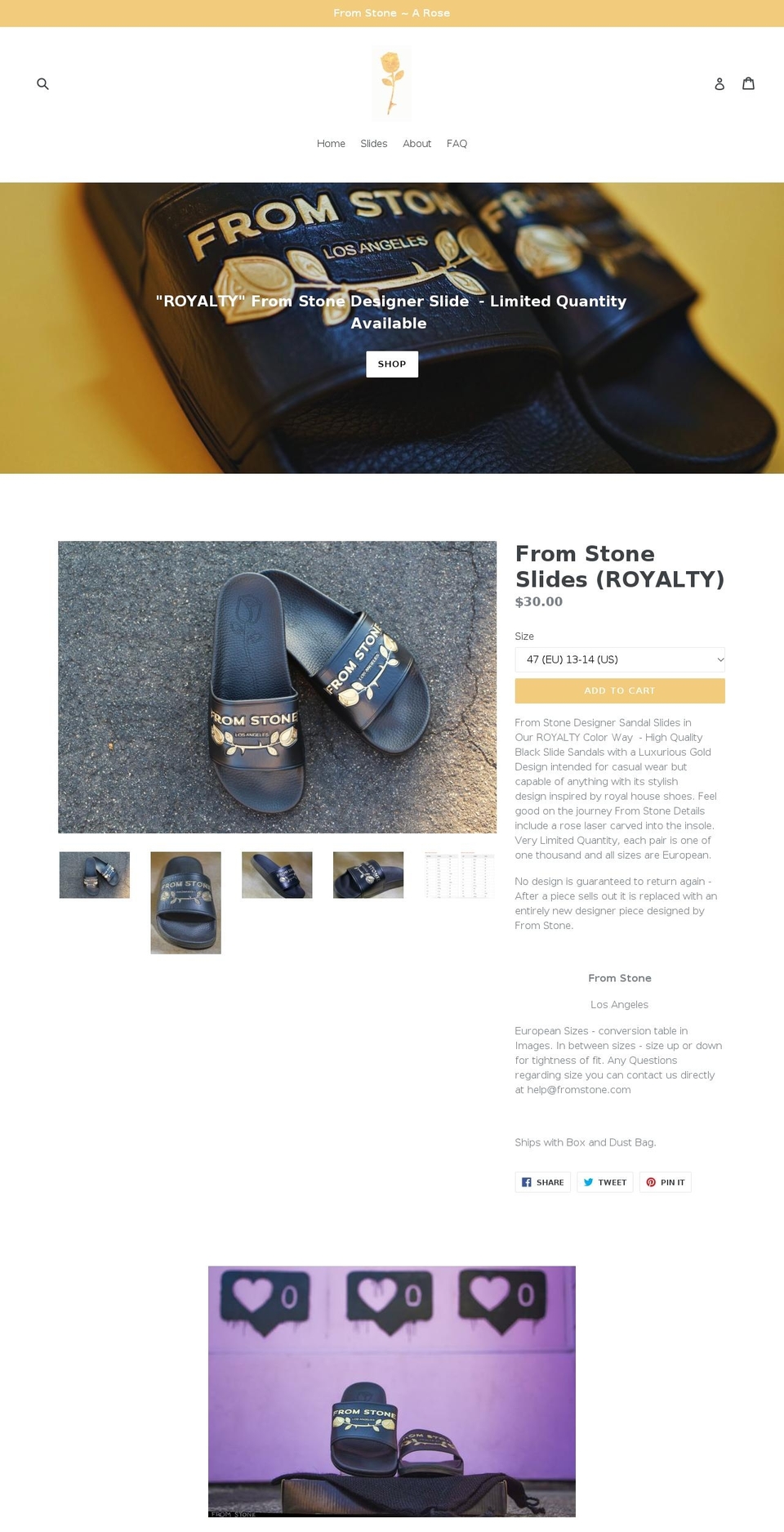 fromstone.com — Shopify storefront screenshot