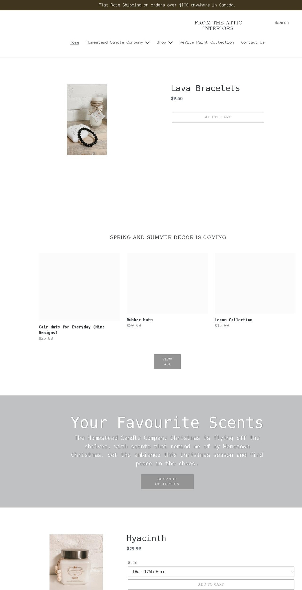 fromtheatticinteriors.ca shopify website screenshot