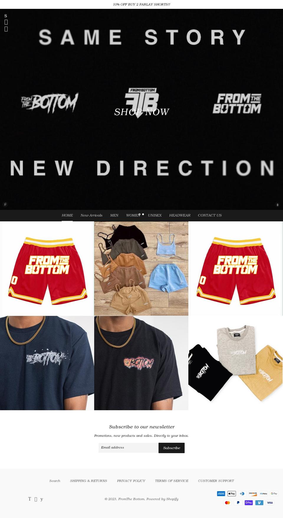 fromthebottomkc.com shopify website screenshot