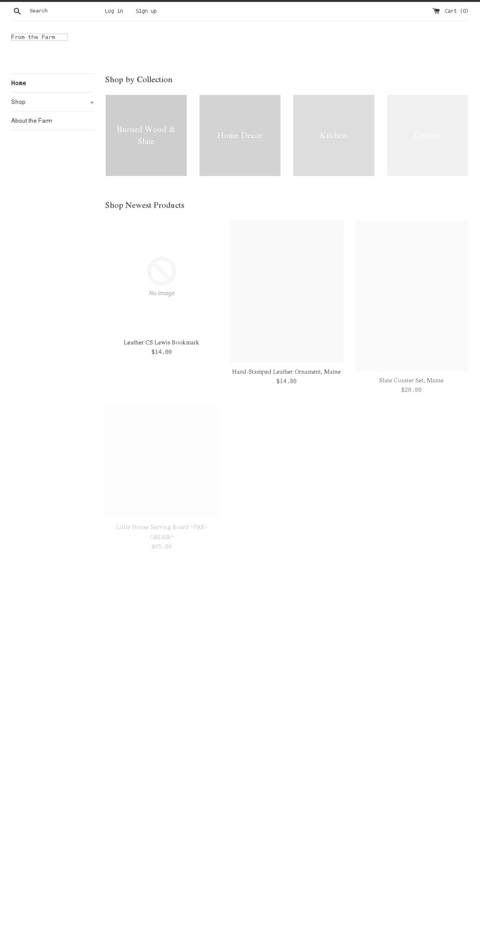 fromthefarmmaine.com shopify website screenshot