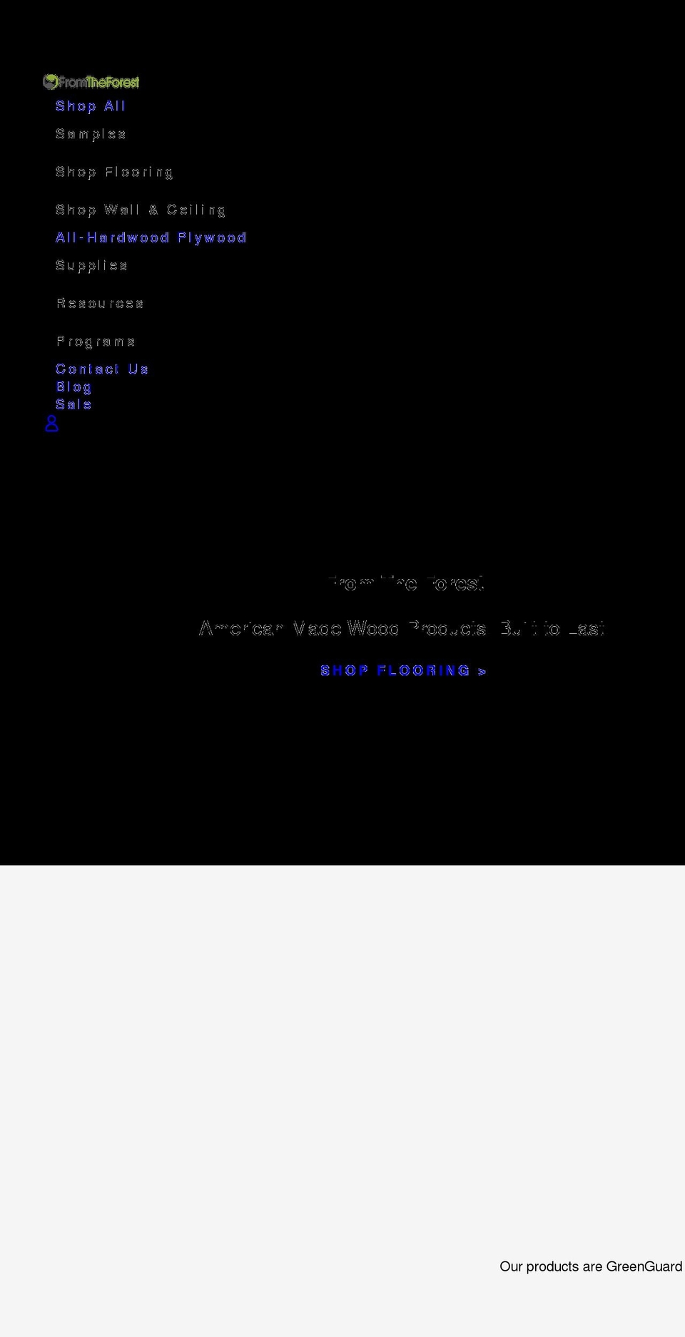 fromtheforest.net shopify website screenshot