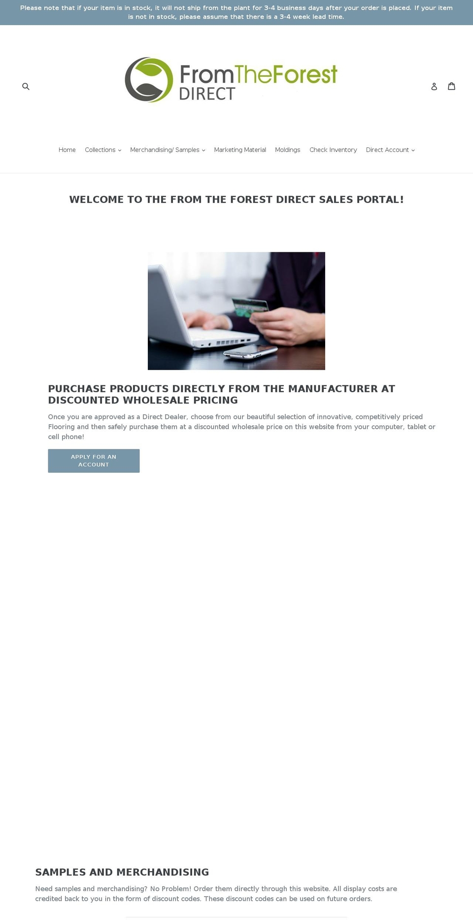 fromtheforestsalesportal.com shopify website screenshot