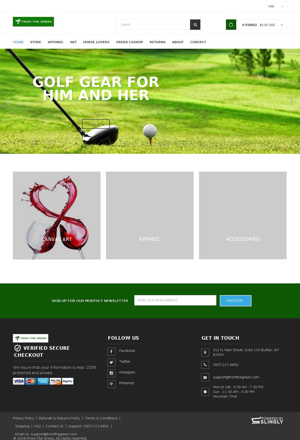 slingly-theme-v1-0 Shopify theme site example fromthegreen.com