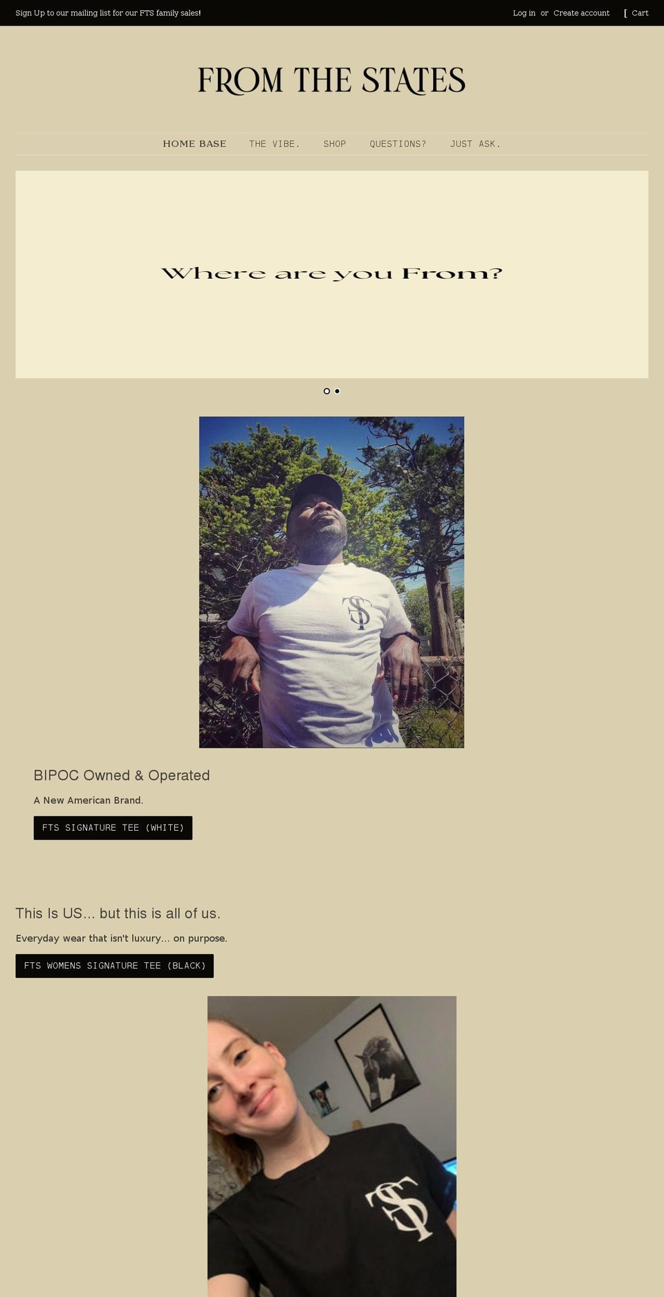 fromthestates.shop shopify website screenshot