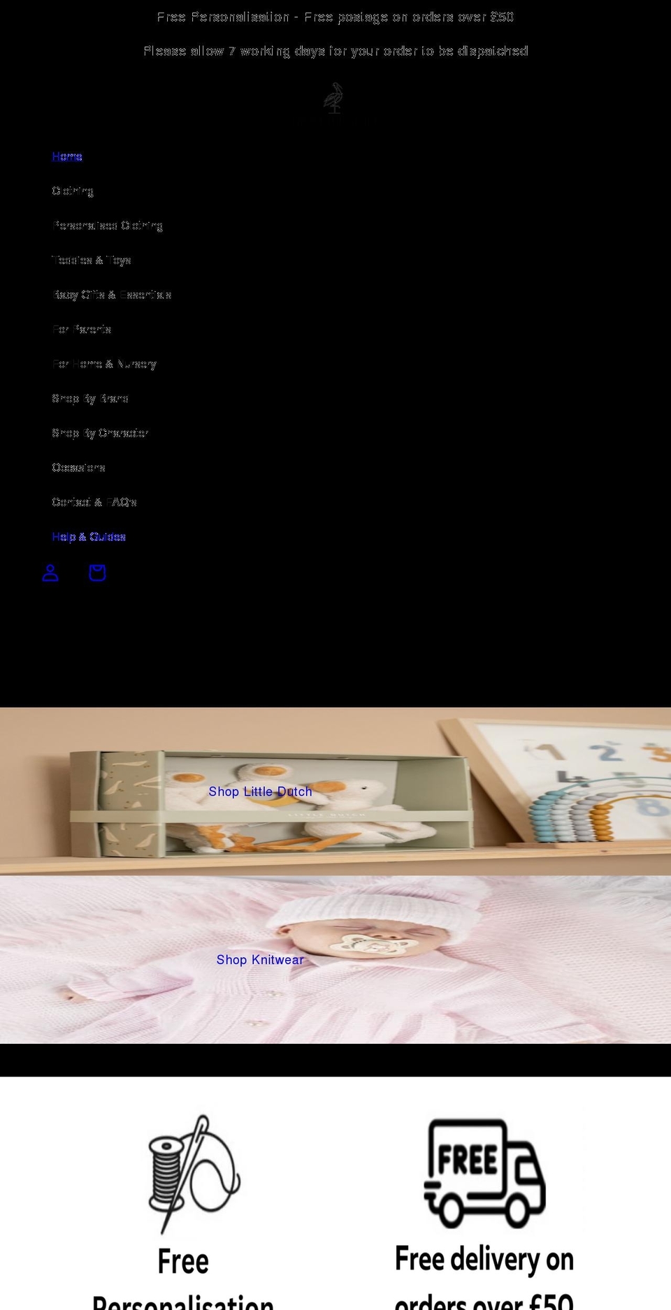 fromthestorkbespoke.co.uk shopify website screenshot