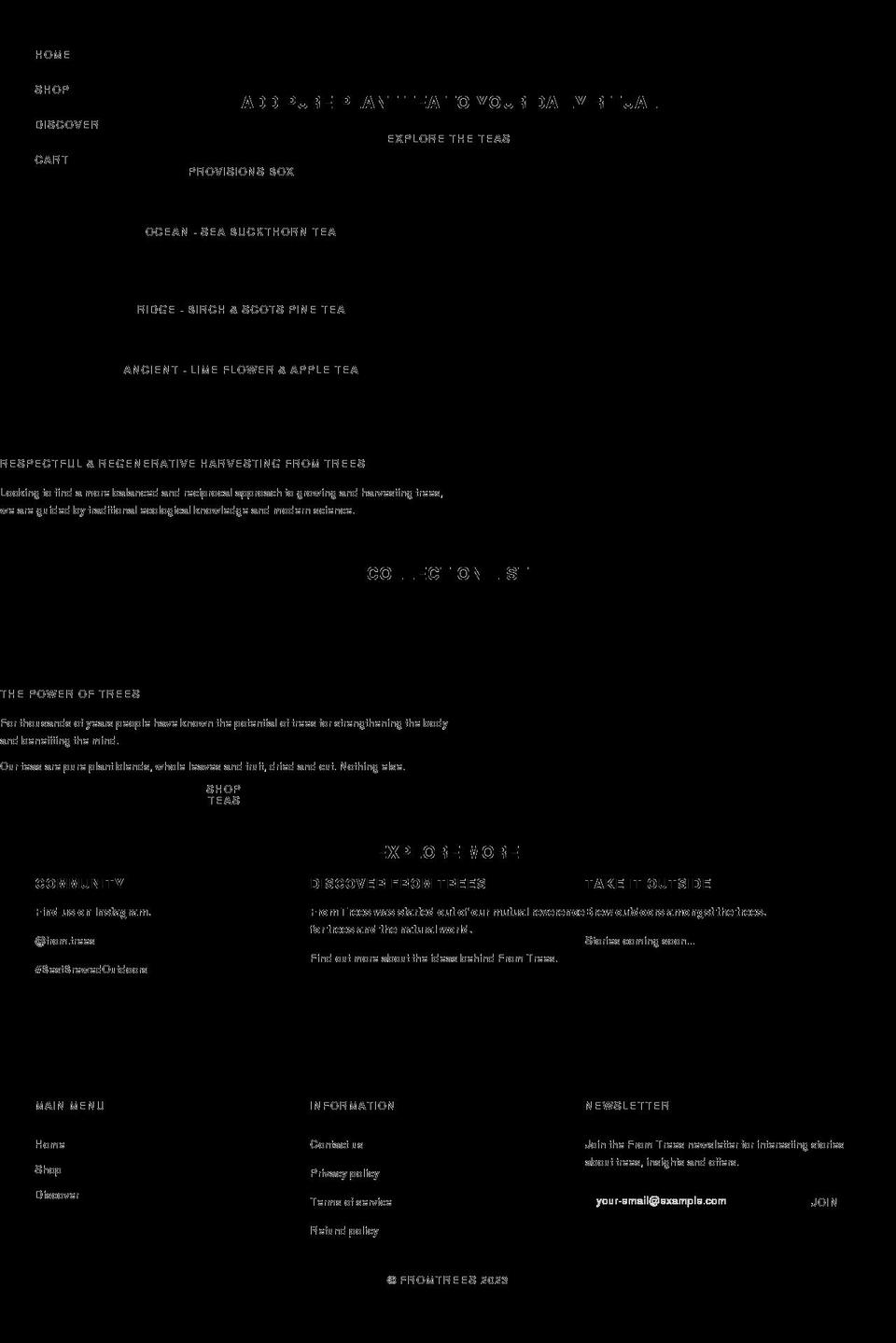 fromtrees.com shopify website screenshot