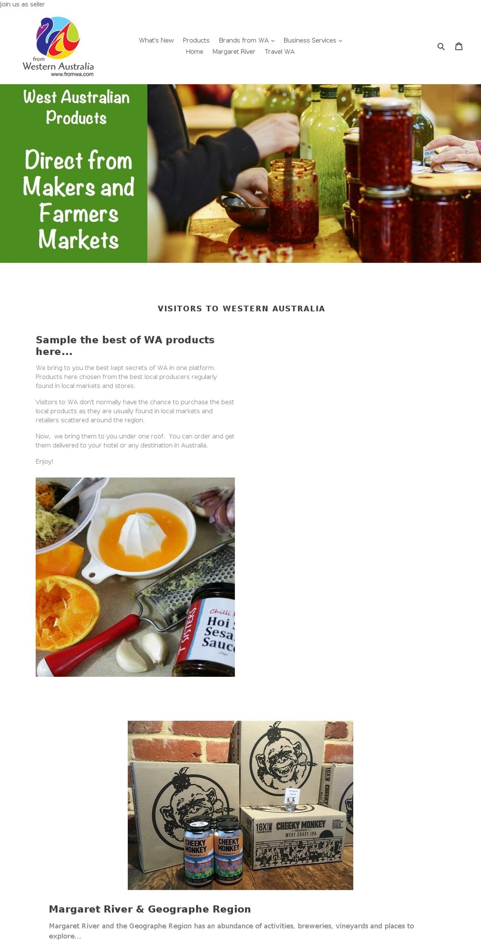 fromwa.com — Shopify storefront screenshot