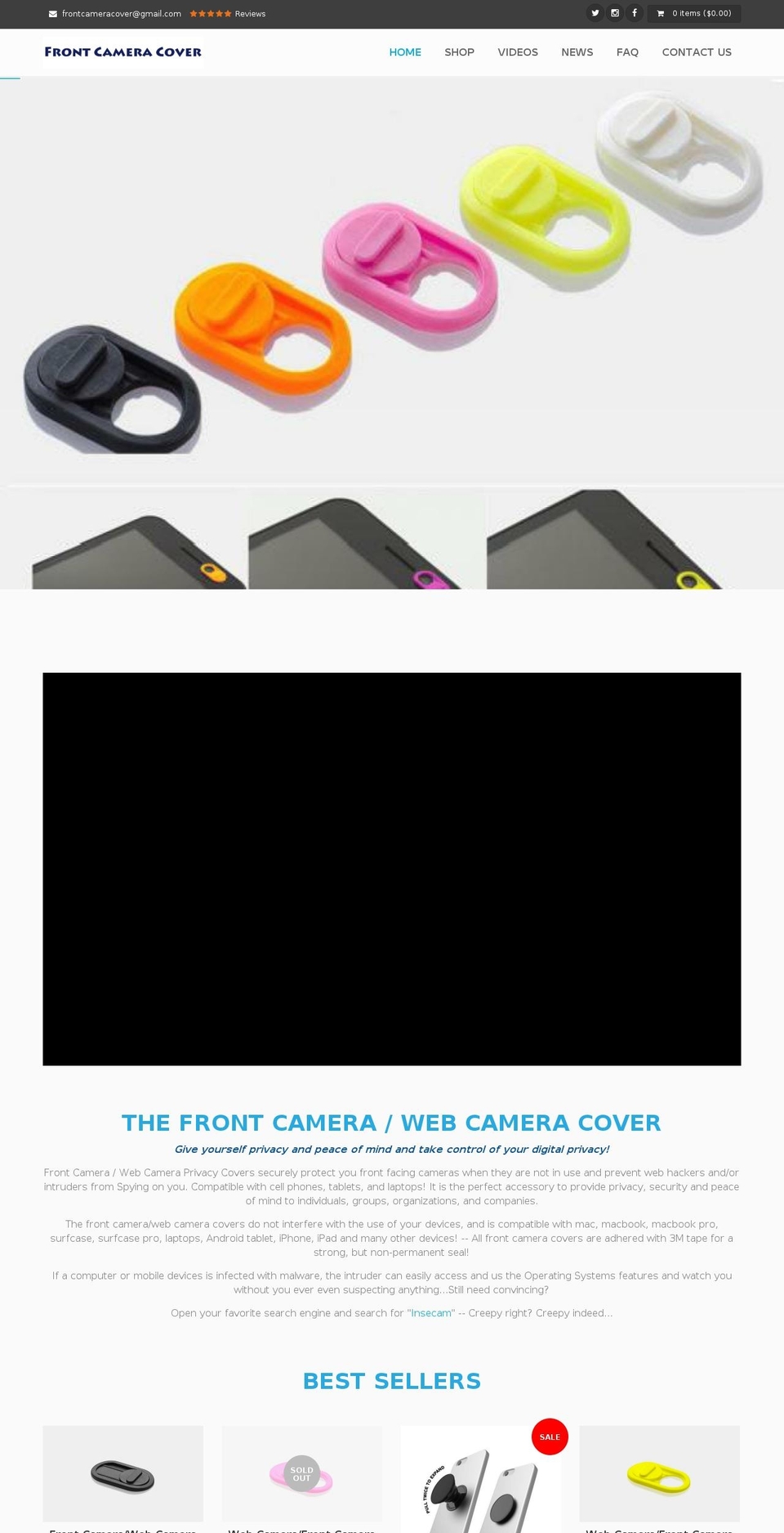 frontcameracover.com — Shopify storefront screenshot