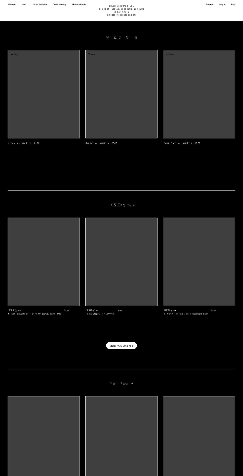 frontgeneralstore.com shopify website screenshot